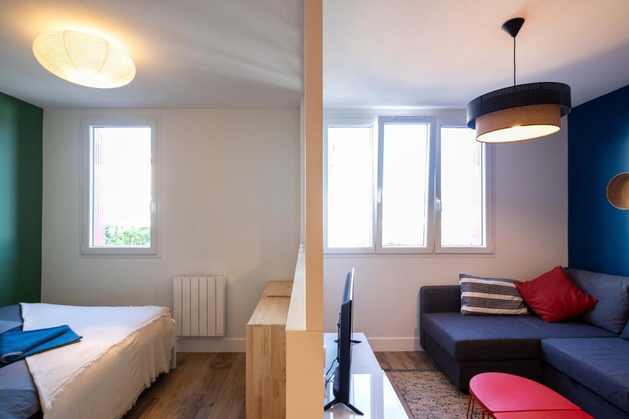 Goxoa - Appartement Au Calme, Centre Ville, Parking - Wifi アンダイエ エクステリア 写真